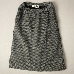 Vtg 70s MJ Seattle Womens XL Gray Mohair Wool Boucle A Line Skirt Made in USA